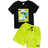 Shein Toddler Boys Coconut Tree & Letter Graphic Tee & Shorts