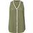 Yours Curve Blanket Stitch Linen Vest Top - Khaki Green