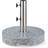 VonHaus Parasol Base Round Granite Effect 22kg Umbrella Stand Heavy Duty - Light Grey - One Size