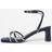 Quiz Navy Diamante Strappy Heeled Sandals - Dark Blue
