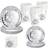 Shein Disco Paper Plates 10pcs Silver Foil