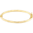 T.H.Baker Twist Oval Baby Bangle - Gold