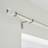 Dunelm Teardrop Extendable Metal Curtain Pole - Satin Steel 120cm