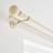 Dunelm Ashton Double Layer Extendable Metal Curtain Pole - Natural 120cm
