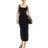 Bershka Scoop Neck Midaxi Dress - Black