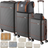 tectake Madison Travel Suitcase Set of 13 - Anthracite