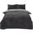 Brentfords Reversible Teddy Double - Dark Duvet Cover Grey (198x198cm)