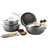 Evimsaray Alya Series 7-Piece Cookware Set with lid 7 Parts