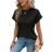 Shein Waffle Texture SkinFriendly DropShoulder Apricot Womens TShirt