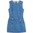 River Island Low Rise Belted Mini Dress - Blue Denim