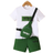 Shein pcsset Toddler Boys Tshirtshortsbackpack Casual Sporty Fashion Streetwear Outfits