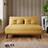 Dunelm Velvet Double Bed Old Gold Sofa 134.5cm 2 Seater