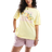 Pieces Fresh Squeeze Graphic Oversized T-shirt - Pale Banana