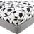 Dunelm Football Pack of 2 Fitted Black/White Bed Sheet Black, White (190x90cm)