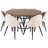 Ebuy24 Copenhagen Brown Bordsgrupp 140cm 7st