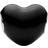 Pandora Black Heart Charm - Silver/Black