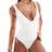 Accessorize V Front Ruched Swimsuit - Cream