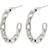 Pilgrim Eira Cable Chain Hoops - Silver