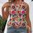 Shein Plus Size Floral Print Sleeveless Round Neck Tank Top & Camisole