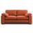 Dunelm Magnus Vintage Orange Umber Sofa 198cm 3 Seater