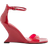River Island Perspex Wedge Sandals - Red