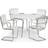 Hillerstorp Sandhamn - White Matgrupp, 1 Bord inkl. 4 Stolar