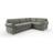 Dunelm Flori Corner Tonal Plush Chenille Sofa 268cm 4 Seater