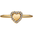 Pandora Engravable Heart Halo Ring - Gold/Transparent