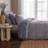 Dunelm Portloe Gingham Woven Cotton Bed Sheet White, Blue (190x90cm)