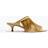 H&M Fringe Trimmed Heeled Sandals - Yellow