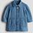H&M Baby Skjortklänning I Denim - Blå