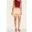 PrettyLittleThing Gold Trim Tassle Hem Mini Skirt - Beige
