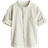 H&M Cotton Grandad Shirt - Dusty Green/White Striped (1261353003)
