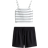 H&M Girls 2-Piece Strappy Top And Shorts Set - White