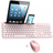 LeadsaiL Wireless Keyboard and Mouse Set with Phone and Tablet Holder, Wireless USB Mouse and Computer Keyboard Combo, Full-sized QWERTY UK Keyboard for HP/Lenovo Laptop and Mac-Pink
