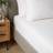 Dunelm Soft Cotton Plain Fitted - Bed Sheet White (190x135cm)