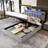 Upholstered Hydraulic 135x190cm Bluetooth Stereo Frame Bed
