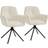 tectake Swivel Chair Lenia Upholstered Set of 2 Armchair
