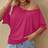 Shein Kvinnor Batwing Sleeve Casual Vacation T-shirt - Skrikrosa