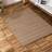 Yard Pentle Jute Effect Indoor Outdoor Rug 120 x 120 cm - Brown, Natural