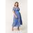 Blue Vanilla Curve Flutter Sleeve Midi Dress - Light