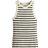 H&M Ribbet Tank Top - Lys Beige/Stribet