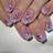 Shein Short Square Fake Nails - Gradient Purple