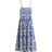 H&M Smocked Strappy Dress - Blue/White Patterned