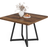 Tribesigns PFVZRZM Black/Brown Dining Table 80x80cm