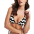 New Look Zigzag Crochet Halterneck Bikini Top - Black/Cream