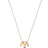 Coach Kissing C Rondell Necklace - Gold/Transparent
