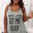 Shein Plus Size Women Summer Casual Loungewear Sleepwear Set - Sleeveless Lash/Letter Print Top