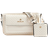 River Island Monogram Pouchette Cross Body Bag - Cream