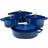 Procook 4 Piece Graduated Blue Cast Iron Casserole Dish Cookware Set with lid 4 Parts